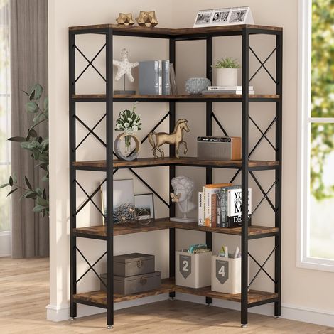 Tribesigns 70.9 Inch Tall Narrow Bookcase, Modern White Corner Bookcase with Storage, 6 Tier Cube Display Shelves for Home Office (1/5)