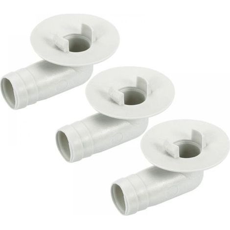 Klimatisator Entwässerungsschlauchanschluss 17mm Rohrbogen Verbindung Ersatzteil Zubehör für Mini-Split Fenster-Klimaanlage, Beige Packung zu 3