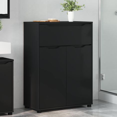 vidaXL Gabinete de Baño Negro 72,5 x 36,5 x 100 cm (1/5)