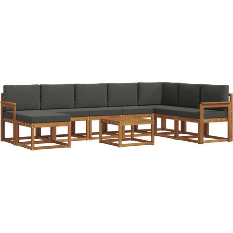 Outdoor Sofa Set with Cushion 9 pcs Natural and Anthracite vidaXL (1/5)