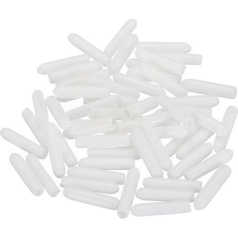 50pcs Rubber End Caps Bolt Caps White (1/5)