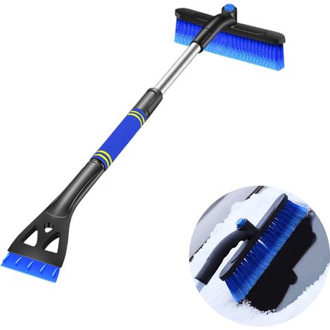 Brosse à neige détachable 3 en 1 - Brosse à neige pour voiture - Brosse à neige - Grattoir à glace - Pelle à neige - Outils de déneigement - Outil universel télescopique pour le déneigement en hiver - (1/5)