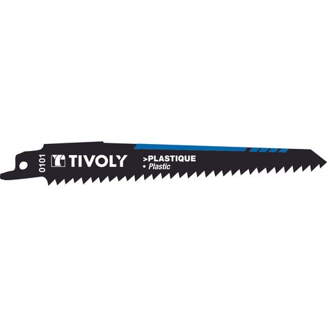 Tivoly • 2 Lames de Scie Sabre • Coupe Précise • Coupe Droite • Coupe Courbe • Attache Universelle • Pour Découpe du Plastique