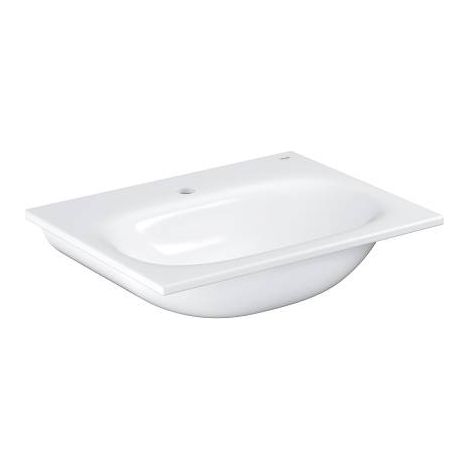 Grohe Essence - Lavabo con rebosadero 60x46 cm, PureGuard, blanco alpino 3956800H (1/5)