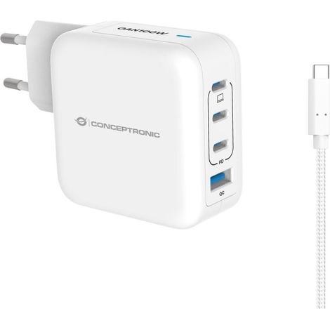 Conceptronic ALTHEA18W chargeur d'appareils mobiles Universel Blanc Secteur Charge rapide Intérieure