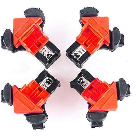 4 pinces d'angle à 90 degrés pour le travail du bois, ressorts, clips d'angle droit ( ) (1/5)