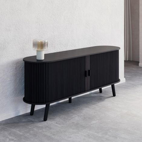 Mömax Sideboard Ennio Schwarz Echtholz/MDF (1/5)