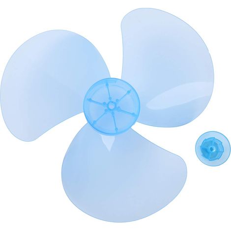 Pales de Ventilateur Plastique 3/5 Feuilles Remplacement Ventilateur sur Pied/de Table Diamètre de Trou 0.8 CM B Bleu Ciel 30 cm (1/5)