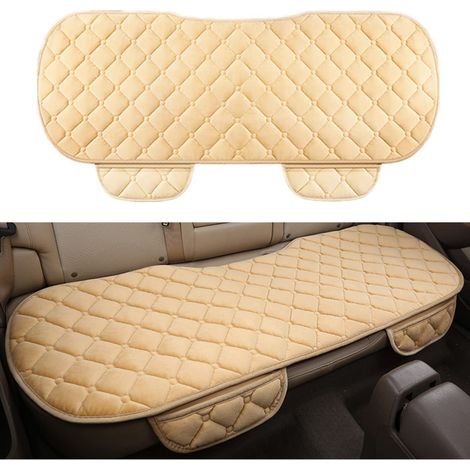 Coprisedili posteriori in velluto, protezioni per i sedili anteriori (1 per i sedili posteriori, beige). (1/5)