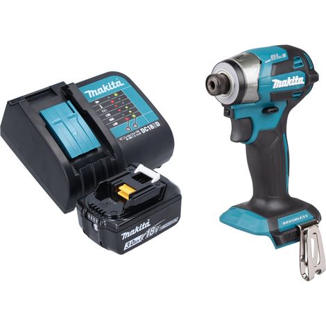 Llave de impacto sin cable Makita DTD 173 SF1 18 V 180 Nm 1/4" sin escobillas + 1x batería recargable 3,0 Ah + cargador
