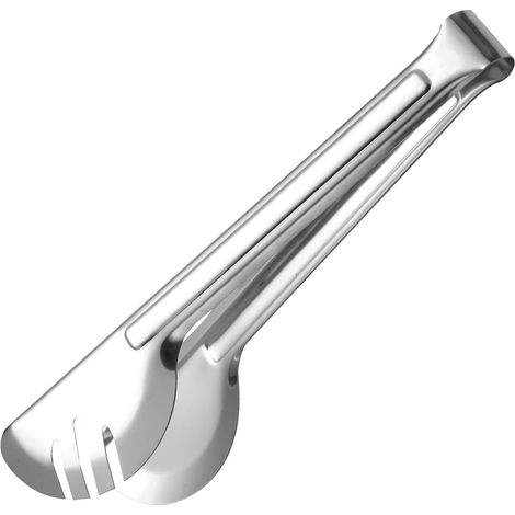 Pinzas de acero inoxidable para tostadas, reutilizables, resistentes al calor, tipo tijera, para pan, ensaladas y barbacoa. (1/5)