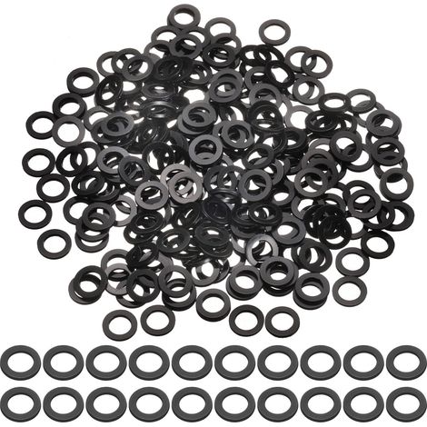 240 Pcs Rondelles Plates PVC M5 Grommets Joints En Plastique Noir (1/5)
