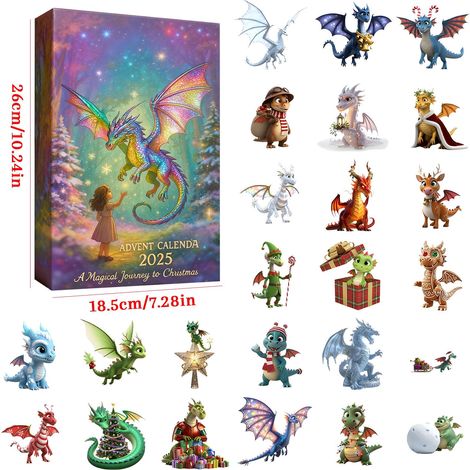 Calendrier De Lavent 2025 - 24 Ornements En Forme De Dinosaures À Accrocher - Décorations Pour Arbre De Noël - Cadeaux Pour Enfants Et Ados (1/5)