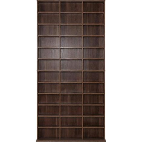 Estantería de pie moderna de MDF marrón, 36 compartimentos regulables, 102 x 23,5 x 195 cm (1/5)