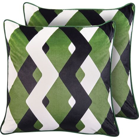 Gartenkissen 2er Set SWAY Geometrisches Muster 45 x 45 cm Bunt (1/5)