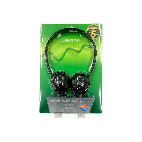LAUSON auriculares 6 metros cable ph92tv , Auriculares 6 metros cable PH92TVMuy ligeroControl de volumenConector 3,5 mmEstéreoAdaptaor para mono a TVRespues (1/4)