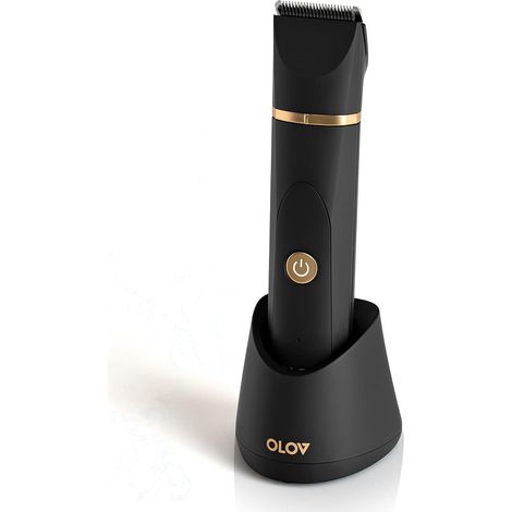 Tondeuse Électrique Homme, pour Corps, Parties Intimes et Nez, Lame En Céramique Antirouille, USB Rechargeable Imperméable (1/5)