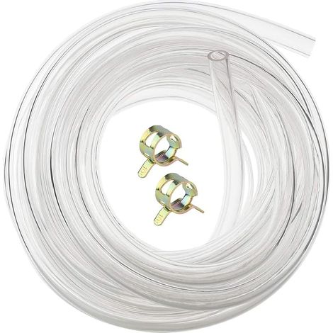 8mm×11mm Flexible Clear PVC Hose Water Pipe Air Hose Hose Clips (1/5)