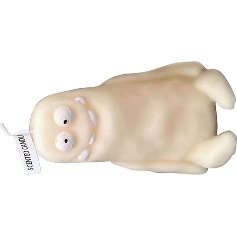 Bougie en forme d'homme en argile, bougie parfumée de dessin animé, bougie souvenir drôle, moche et mignonne, fine et blanche (1/5)