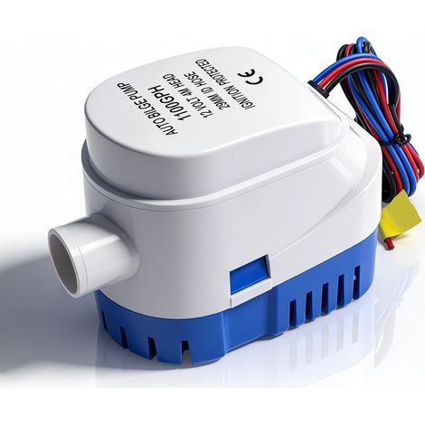 Pompe de Cale Bateau 12 V 1100 GPH Pompe à eau de billard 1100 GPH avec interrupteur flottant pour bateaux, étangs, piscines (1/5)