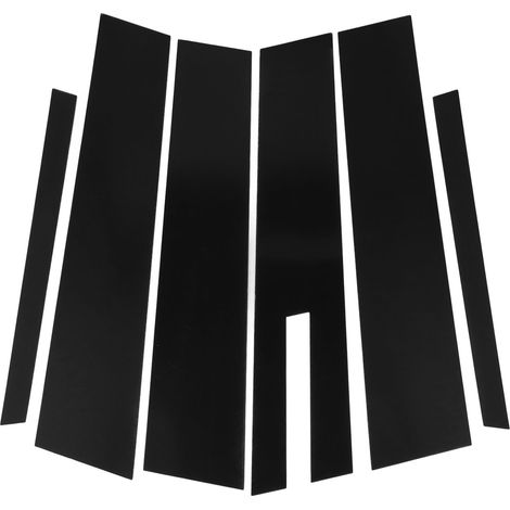 Copertura per finestrino laterale della portiera, nera lucida, 6 pezzi, rivestimento adesivo di ricambio per montante per Ford Taurus 2010 – 2019