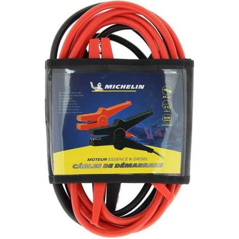 Câbles démarrage - MICHELIN - 9513 - 25mm² de section - Longueur de 3m