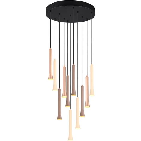 Lampada a sospensione LED Trio Fiato Ø40 bronzo/nero (1/5)