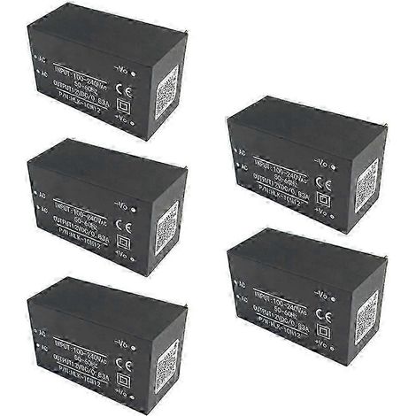 Lot de 5 modules d'alimentation AC-DC (convertisseur 220 V vers 12 V, 10 W) – Modèle HLK-10M12 (1/5)