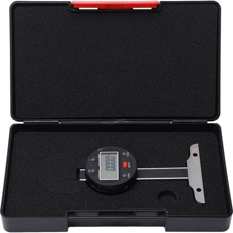 Jauge de profondeur électronique, affichage numérique de haute précision, mm en unités, USB, tige fine, plage 0-50.8mm (1/5)