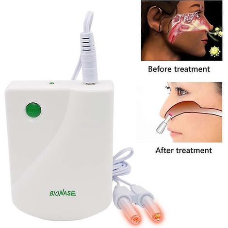 Thérapie Laser Infrarouge pour Allergie Nasale, Rhinite, Sinusite - Appareil de Massage à Impulsions pour Traitement des Voies Respiratoires, Dispositif de Soin Portable