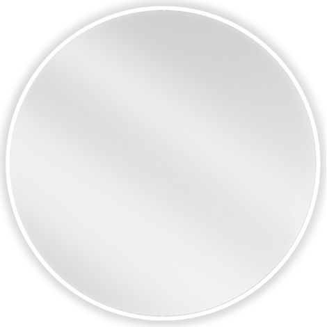 Mexen Loft miroir de salle de bain rond 70 cm, cadre blanc - 9850-070-070-000-20 (1/5)