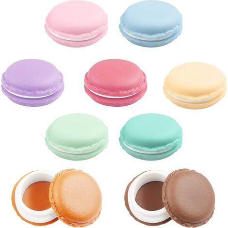 Bunte Schmuckschatulle mit 18 Teilen in Macaron-Form, Aufbewahrungsbox für Macarons (1/5)