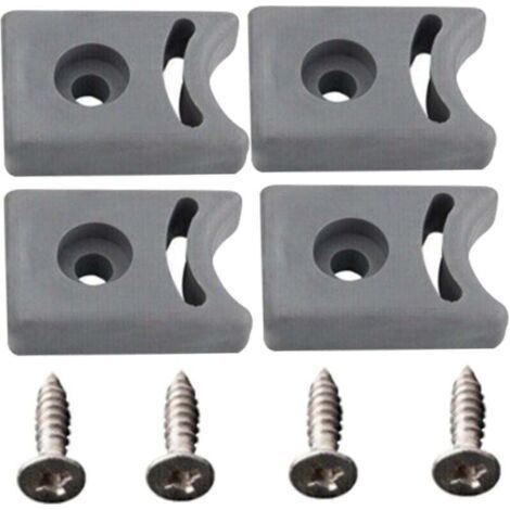 Duschtürstopper mit Schrauben, Ersatz-Schiebetürstopper-Sets, vorgebohrt, Antikollisionsschutzblock, Duschzubehör (1/4)