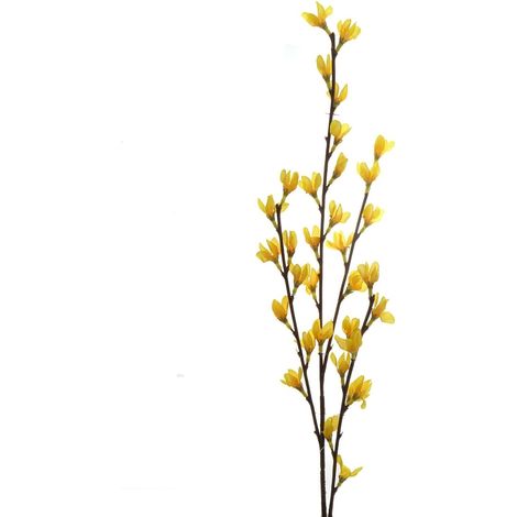 DPI – Branche de forsythia artificielle jaune – Fleur artificielle, hauteur 75 cm (1/2)