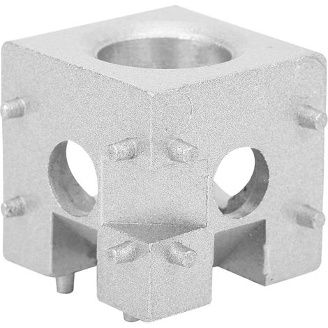 2 blocs de connexion à angle droit en alliage de zinc avec revêtement en nylon pour profilé en aluminium 3030 2/3 voies (1/5)
