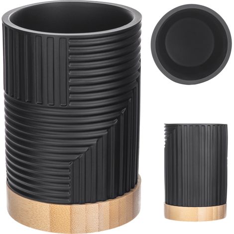 KADAX Zahnputzbecher, Schwarz, Oval