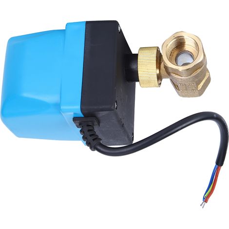Elektrisches Kugelventil, 2-Wege, 3-adrig, 2-fach verstellbar, Schutzart IP68, Synchronmotor, blau, 220 V AC, G1/2 Zoll (1/5)