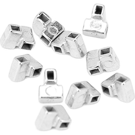Tube transversal orthodontique en acier inoxydable, 10 pièces, accessoire dentaire remplaçable, diamètre 0,08 pouce, crimpable pour appareil dentaire (1/5)