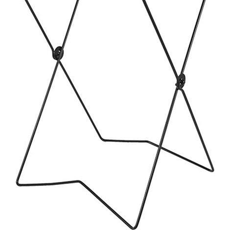 Support pliable pour sacs poubelle en fer inoxydable, portable et noir, pour l'extérieur. (1/5)