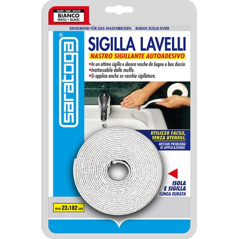 nastro sigillante autoadesivo per lavelli.