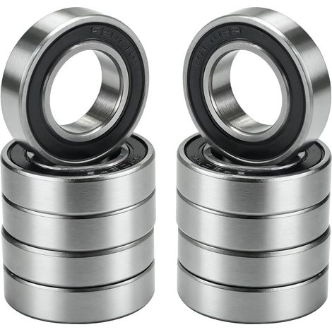 Kugellager – 10er-Pack – Edelstahl – Doppelt abgedichtet 2RS – Motoren und Pumpen – 15 x 28 x 7 mm (1/5)