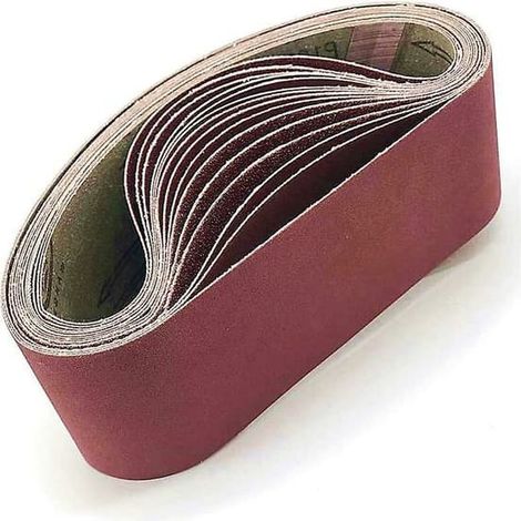 Ecleanfy - 10 bandes abrasives 100 x 915 mm, 5 types de grains mixtes (2 x 40/80/120/180/32). (1/5)