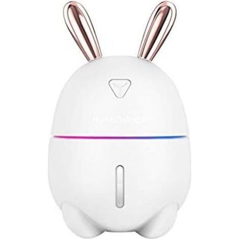 pair Humidificateur d'air 300ml Lapin Mignon Ultra-Silencieux USB Arôme Diffuseur D'Huile Essentielle Bureau Voiture Humidificador Purificateur d'air Brumisateur,Blanc-Fei Yu (1/5)