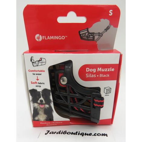 Muselière SILAS S noir. 26 cm 31-41 cm. pour chien. - Flamingo (1/5)