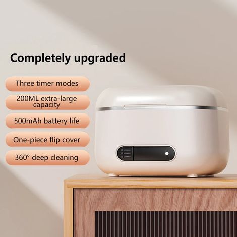 Nettoyeur ultrasonique (rose) à 3 vitesses, minuterie, usage domestique, chargement USB (1/5)