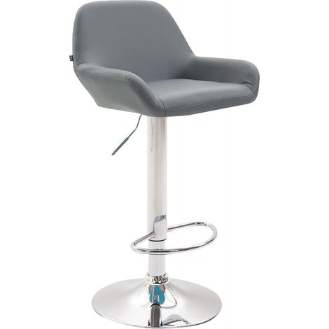Barhocker Braga Kunstleder grau chrom (1/5)