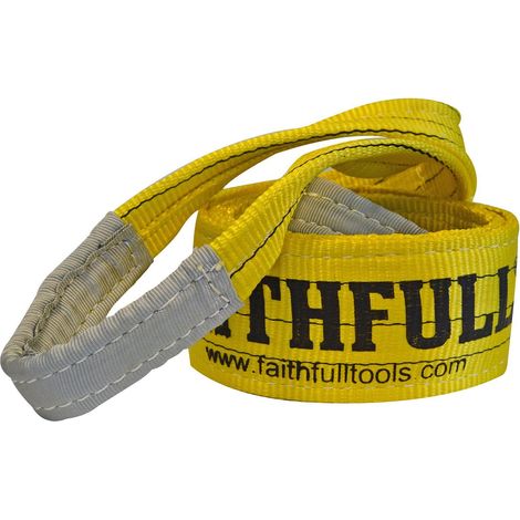Faithfull 3 Tonne Yellow Polyester Lifting Sling 90mm x 3m