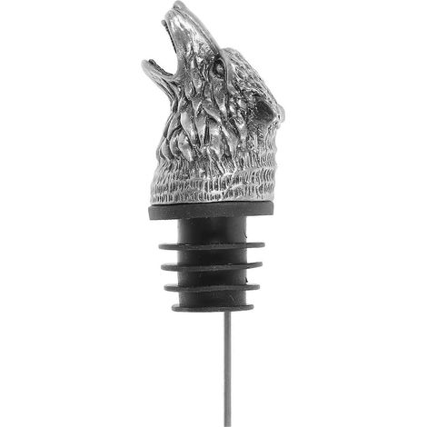 Verseur à vin en forme de tête d'animal, aérateur et distributeur de boissons fantaisie en forme de tête de loup-10.30X3.50X3.00CM-Silver