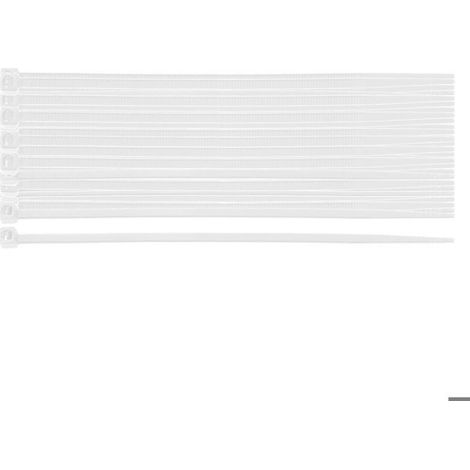 Serre-Câbles - 2,5 x 80 mm - Nylon PA66 - Résistance 18 kg - Blanc - Lot de 100 (1/5)