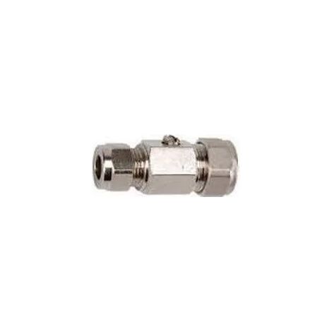 Raccordo Gripp per rame D.8x10/12x14 con valvola di chiusura - per coppia .